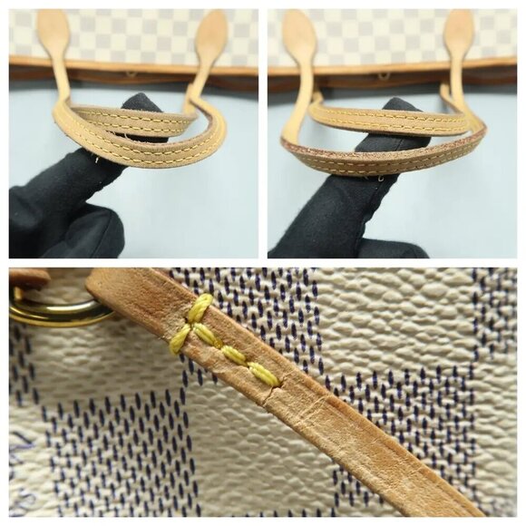 Auth Louis Vuitton Neverfull MM W/P Damier Azur Canvas Shoulder Bag 1374-121524 - Picture 7 of 12